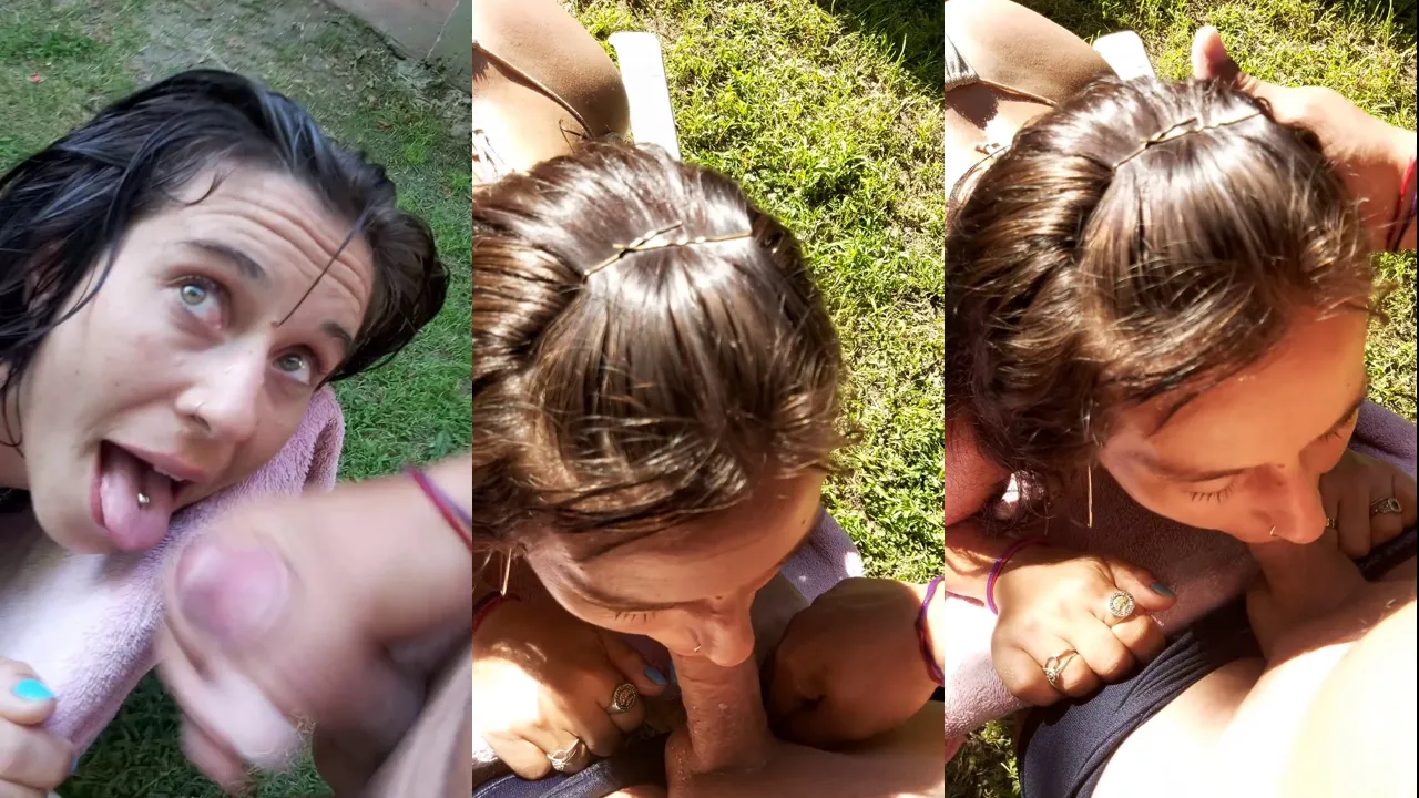 Toma Sol Mientras Me Hace Garganta Profunda Y Corrida En La Boca